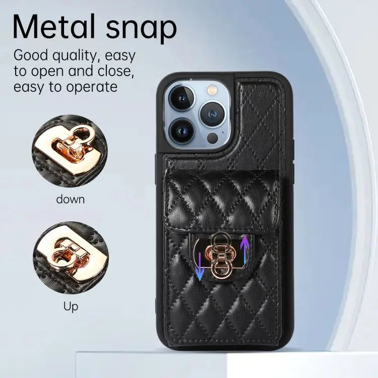 Card Slot Leather Phone Case with Short Lanyard For iPhone 13 Pro Max For iPhone 13 Pro For iPhone 13 For iPhone 12 Pro