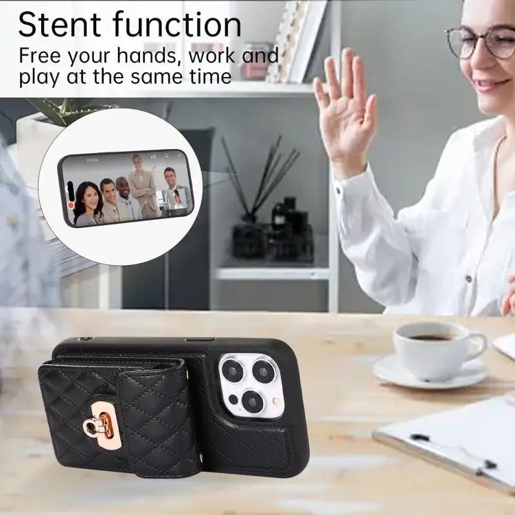 Card Slot Leather Phone Case with Short Lanyard For iPhone 14 Pro Max For iPhone 14 Pro For iPhone 14 For iPhone 14