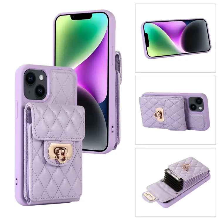 Card Slot Leather Phone Case with Short Lanyard For iPhone 14 Pro Max For iPhone 14 Pro For iPhone 14 For iPhone 14
