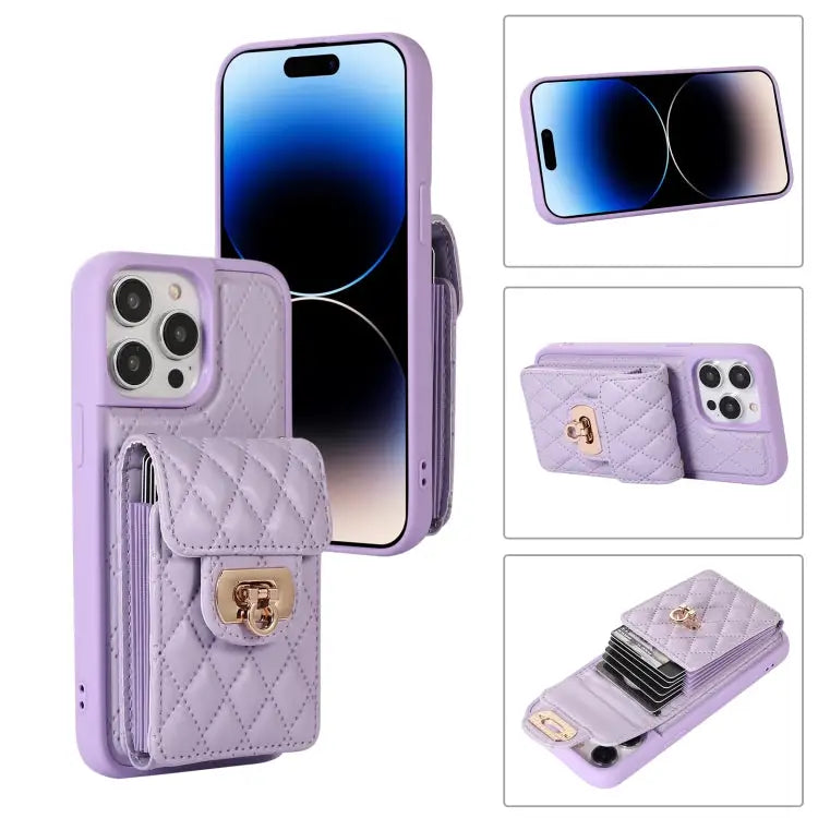 Card Slot Leather Phone Case with Short Lanyard For iPhone 14 Pro Max For iPhone 14 Pro For iPhone 14 For iPhone 14