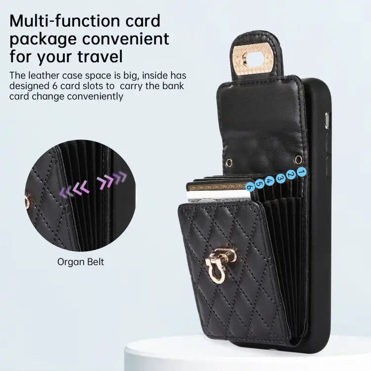 Card Slot Leather Phone Case with Short Lanyard For iPhone XS Max For iPhone XS / X For iPhone XR - Apple Accessories