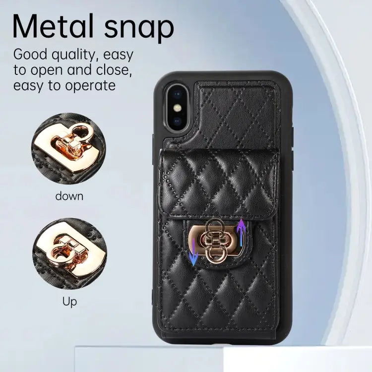 Card Slot Leather Phone Case with Short Lanyard For iPhone XS Max For iPhone XS / X For iPhone XR - Apple Accessories