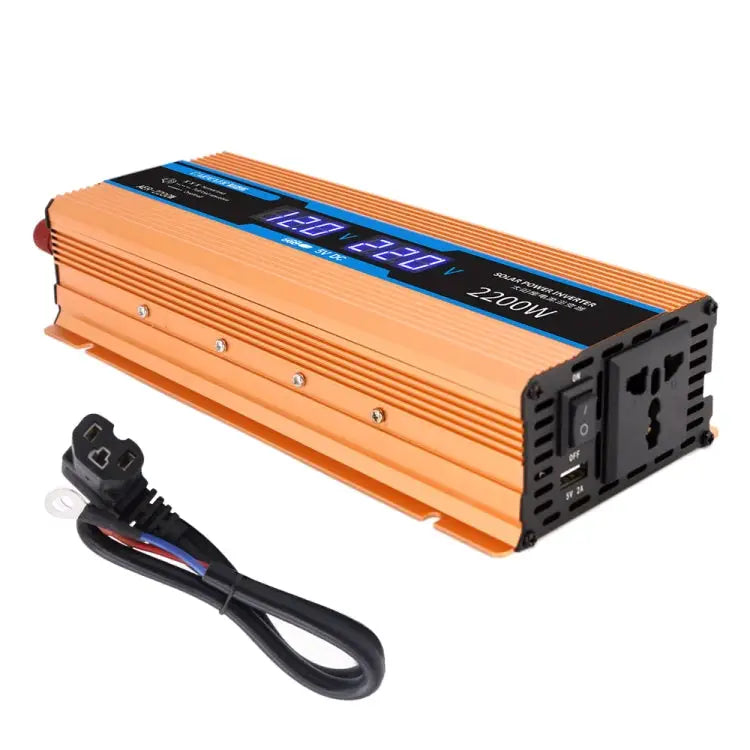 Carmaer 48V to 220V 2200W Car Multi-function Double Digital Display Inverter Household Power Converter 48V to 220V