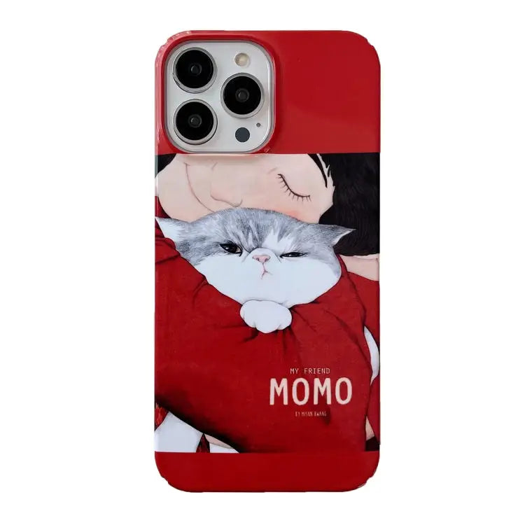Cartoon Film Craft Hard PC Phone Case For iPhone 14 Pro - For iPhone 14 Pro / Cat - Apple Accessories