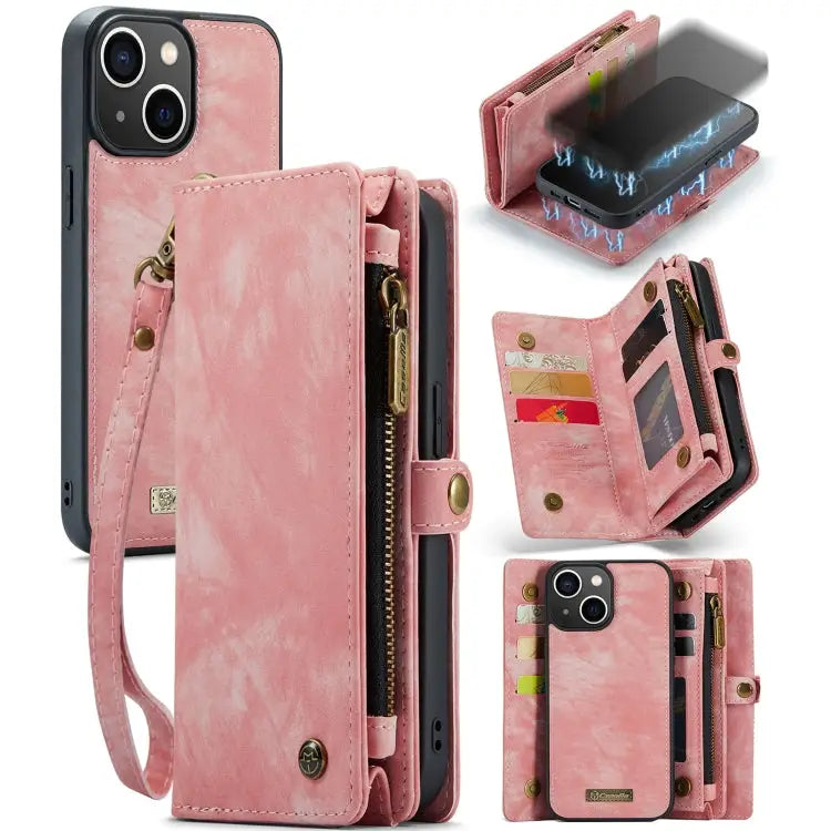 CaseMe-008 Detachable Multifunctional Horizontal Flip Leather Case with Card Slot & Holder & Zipper Wallet & Photo