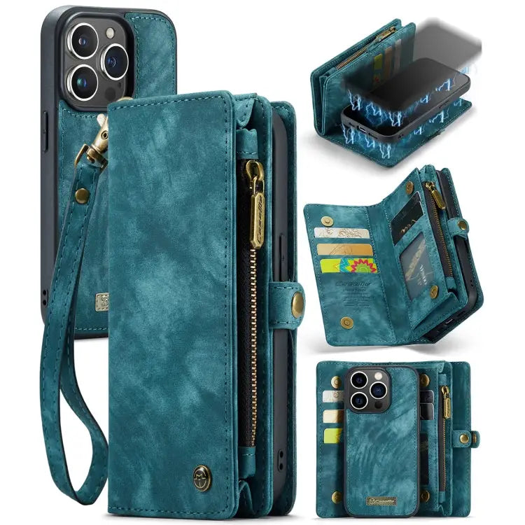 CaseMe-008 Detachable Multifunctional Horizontal Flip Leather Case with Card Slot & Holder & Zipper Wallet & Photo