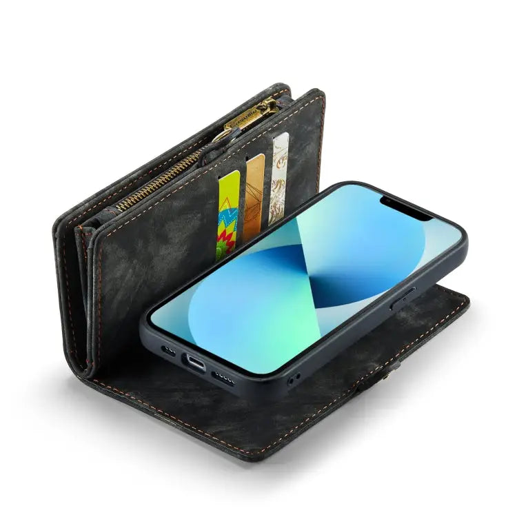 CaseMe-008 Detachable Multifunctional Horizontal Flip Leather Case with Card Slot & Holder & Zipper Wallet & Photo