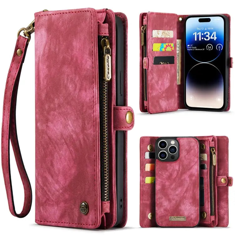 CaseMe 008 Detachable Multifunctional Leather Phone Case For iPhone 14 For iPhone 14 Plus For iPhone 14 Pro For iPhone
