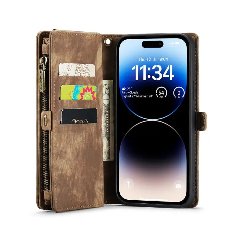 CaseMe 008 Detachable Multifunctional Leather Phone Case For iPhone 15 Pro Max For iPhone 15 Pro For iPhone 15 Plus
