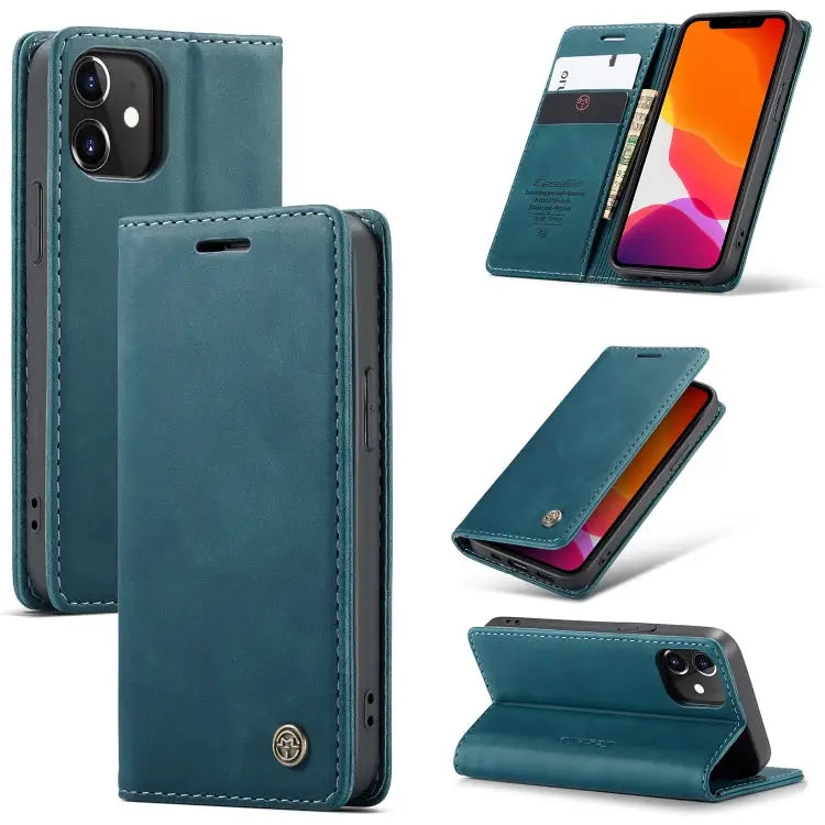 CaseMe-013 Multifunctional Retro Frosted Horizontal Flip Leather Case with Card Slot & Holder & Wallet For iPhone 12