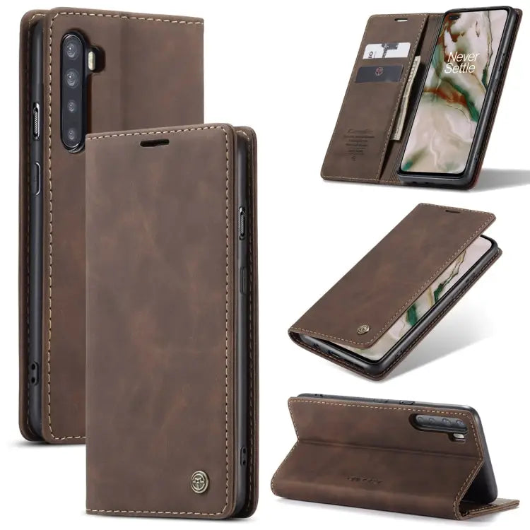 CaseMe-013 Multifunctional Retro Frosted Horizontal Flip Leather Case with Card Slot & Holder & Wallet For iPhone 12