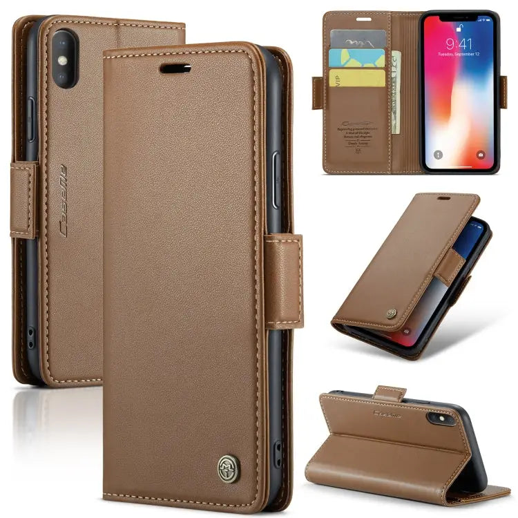 CaseMe 023 Butterfly Buckle Litchi Texture RFID Anti-theft Leather Phone Case For iPhone 11 Pro For iPhone 11 Pro Max