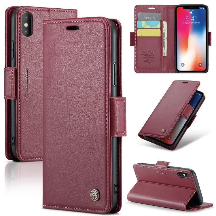 CaseMe 023 Butterfly Buckle Litchi Texture RFID Anti-theft Leather Phone Case For iPhone 11 Pro For iPhone 11 Pro Max