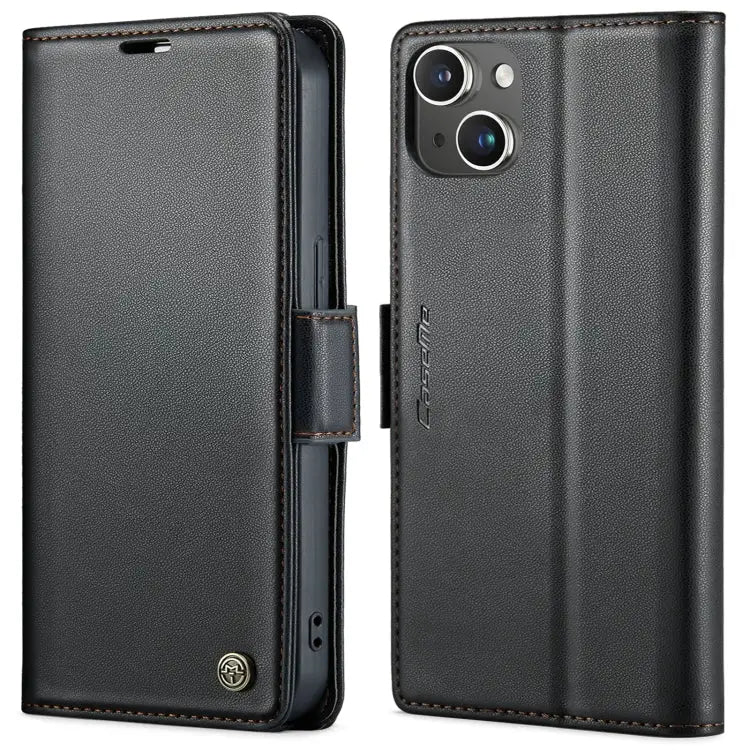 CaseMe 023 Butterfly Buckle Litchi Texture RFID Anti-theft Leather Phone Case For iPhone 13 For iPhone 13 mini