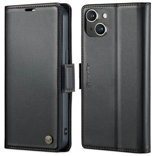 CaseMe 023 Butterfly Buckle Litchi Texture RFID Anti-theft Leather Phone Case For iPhone 13 For iPhone 13 mini