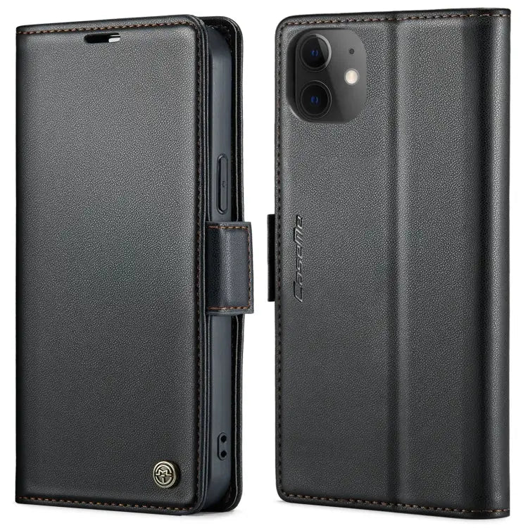 CaseMe 023 Butterfly Buckle Litchi Texture RFID Anti-theft Leather Phone Case For iPhone 12 / 12 Pro For iPhone 12 Pro