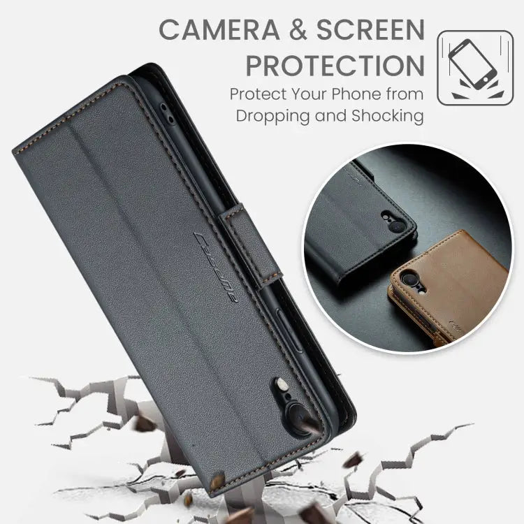 CaseMe 023 Butterfly Buckle Litchi Texture RFID Anti-theft Leather Phone Case