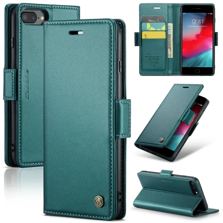 CaseMe 023 Butterfly Buckle Litchi Texture RFID Anti-theft Leather Phone Case - For iPhone 6 Plus/7 Plus/8 Plus