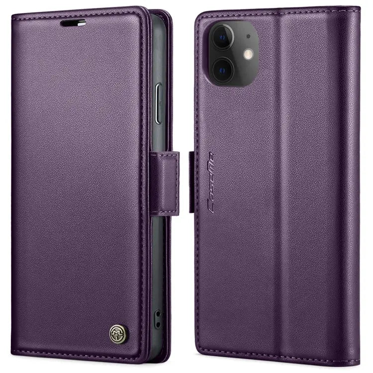 CaseMe 023 Butterfly Buckle Litchi Texture RFID Anti-theft Leather Phone Case For iPhone 12 / 12 Pro For iPhone 12 Pro