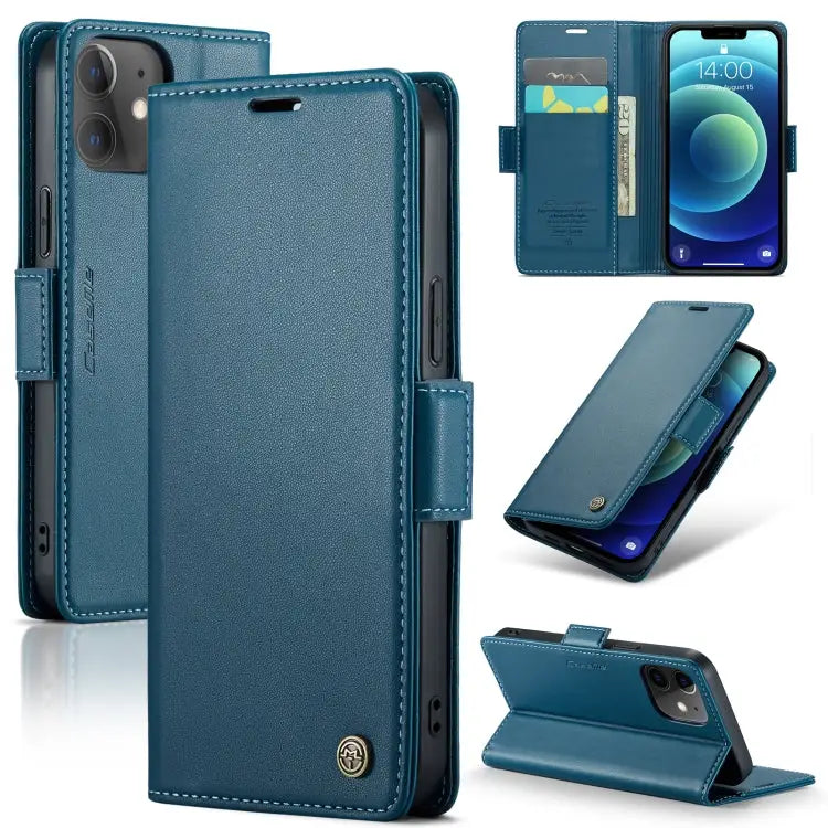 CaseMe 023 Butterfly Buckle Litchi Texture RFID Anti-theft Leather Phone Case For iPhone 12 / 12 Pro For iPhone 12 Pro
