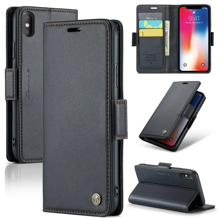 CaseMe 023 Butterfly Buckle Litchi Texture RFID Anti-theft Leather Phone Case For iPhone 11 Pro For iPhone 11 Pro Max