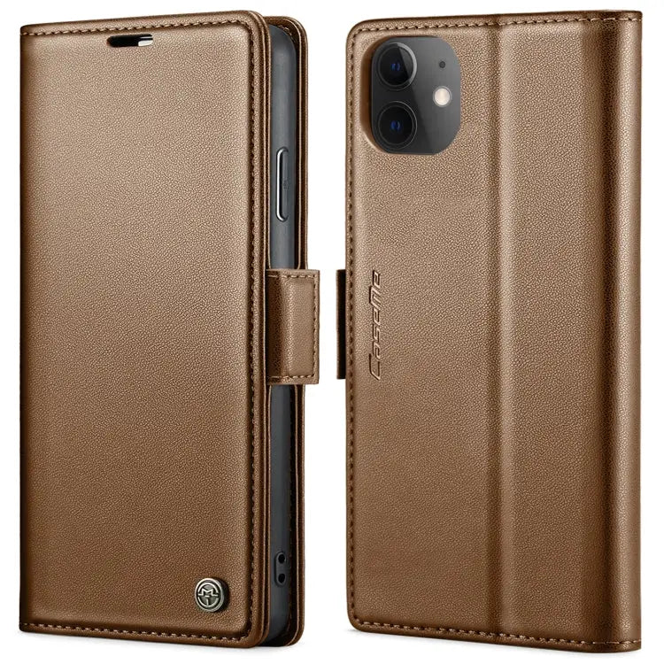 CaseMe 023 Butterfly Buckle Litchi Texture RFID Anti-theft Leather Phone Case For iPhone 12 / 12 Pro For iPhone 12 Pro