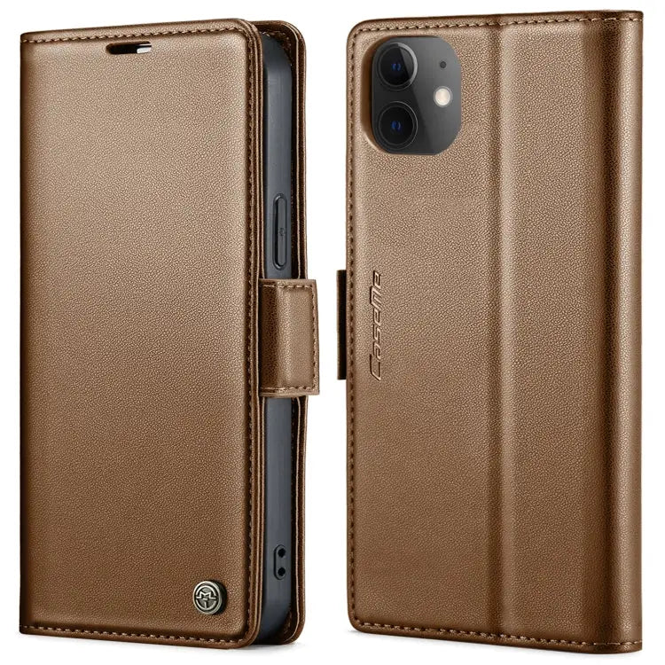 CaseMe 023 Butterfly Buckle Litchi Texture RFID Anti-theft Leather Phone Case For iPhone 12 / 12 Pro For iPhone 12 Pro