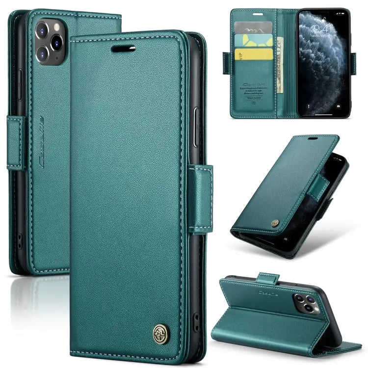 CaseMe 023 Butterfly Buckle Litchi Texture RFID Anti-theft Leather Phone Case For iPhone 11 Pro For iPhone 11 Pro Max