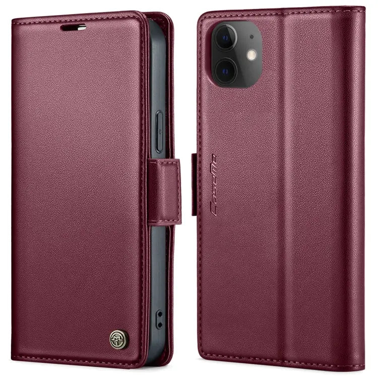 CaseMe 023 Butterfly Buckle Litchi Texture RFID Anti-theft Leather Phone Case For iPhone 12 / 12 Pro For iPhone 12 Pro