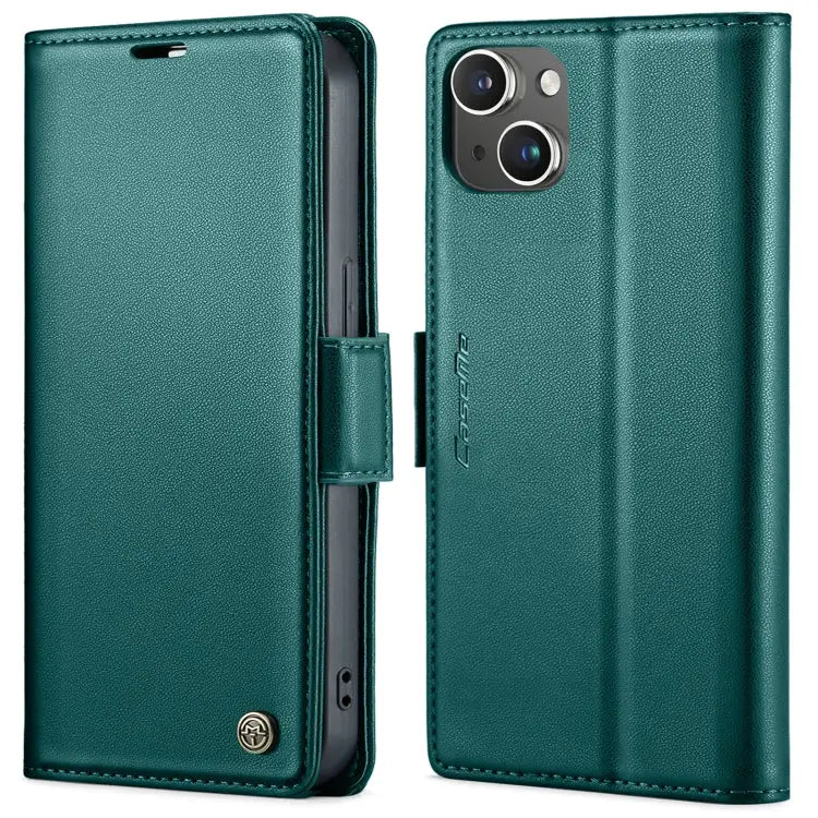 CaseMe 023 Butterfly Buckle Litchi Texture RFID Anti-theft Leather Phone Case For iPhone 13 For iPhone 13 mini