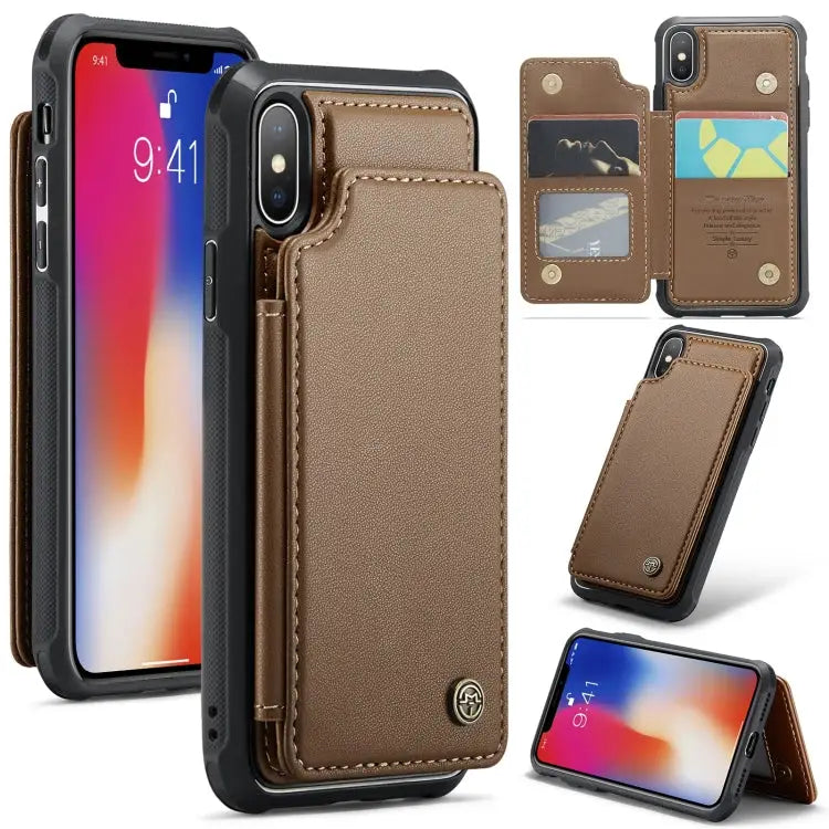 CaseMe C22 Card Slots Holder RFID Anti-theft Phone Case For iPhone 11 Pro For iPhone XS / X For iPhone XR For iPhone XS