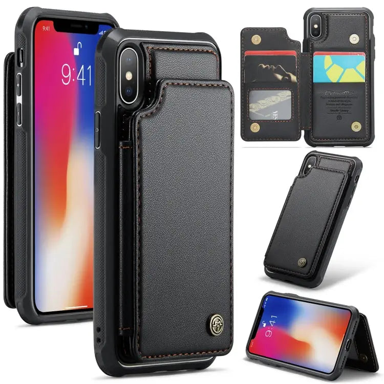 CaseMe C22 Card Slots Holder RFID Anti-theft Phone Case For iPhone 11 Pro For iPhone XS / X For iPhone XR For iPhone XS