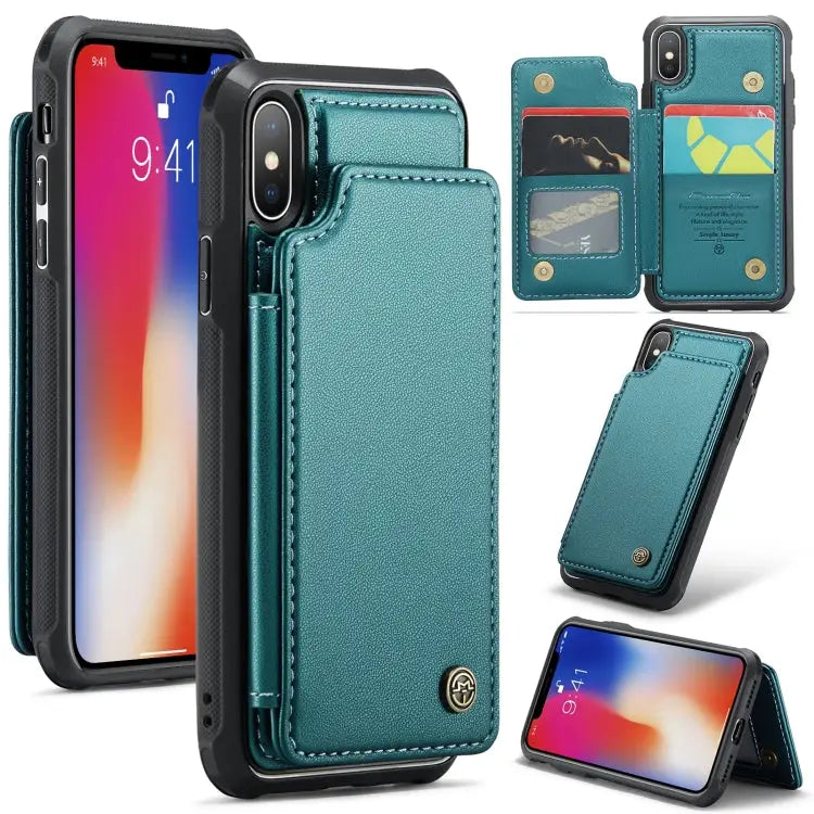 CaseMe C22 Card Slots Holder RFID Anti-theft Phone Case For iPhone 11 Pro For iPhone XS / X For iPhone XR For iPhone XS