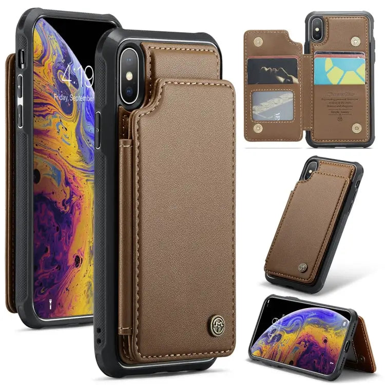CaseMe C22 Card Slots Holder RFID Anti-theft Phone Case For iPhone 11 Pro For iPhone XS / X For iPhone XR For iPhone XS