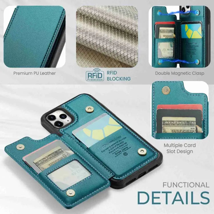 CaseMe C22 Card Slots Holder RFID Anti-theft Phone Case For iPhone 11 Pro For iPhone XS / X For iPhone XR For iPhone XS