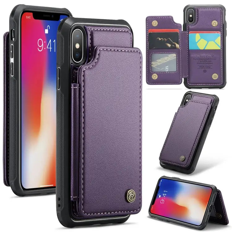 CaseMe C22 Card Slots Holder RFID Anti-theft Phone Case For iPhone 11 Pro For iPhone XS / X For iPhone XR For iPhone XS
