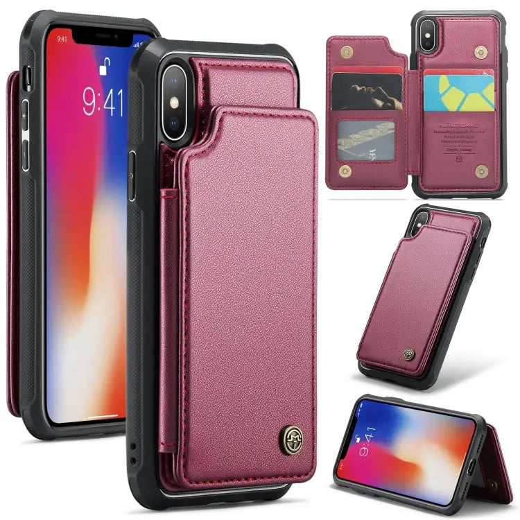 CaseMe C22 Card Slots Holder RFID Anti-theft Phone Case For iPhone 11 Pro For iPhone XS / X For iPhone XR For iPhone XS