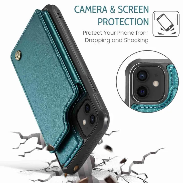 CaseMe C22 Card Slots Holder RFID Anti-theft Phone Case For iPhone 12 / 12 Pro For iPhone 12 Pro Max For iPhone 11 Pro