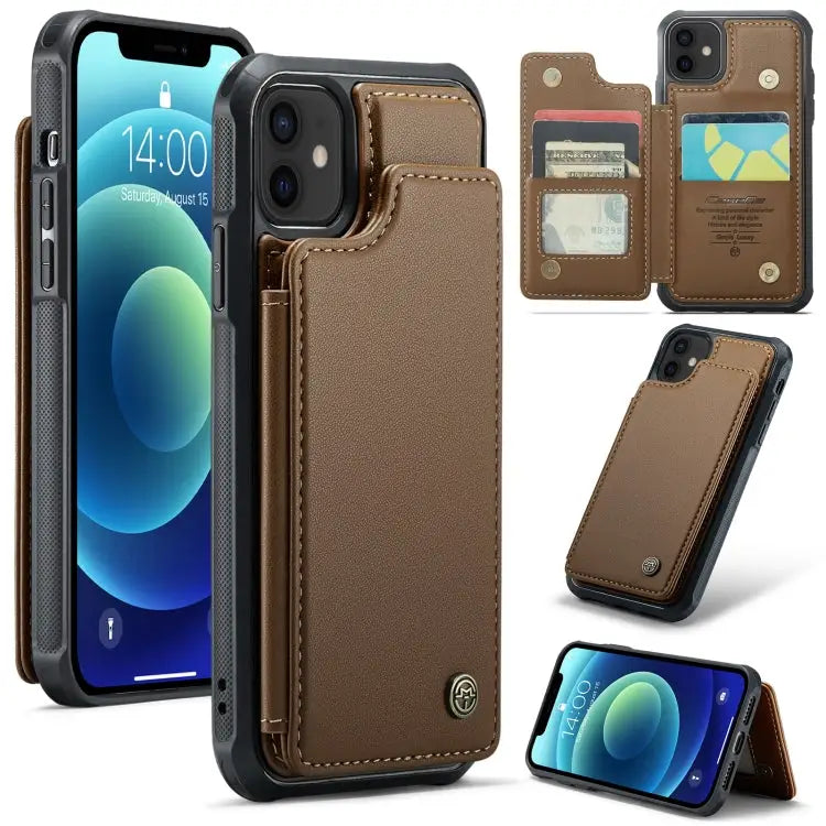 CaseMe C22 Card Slots Holder RFID Anti-theft Phone Case For iPhone 12 / 12 Pro For iPhone 12 Pro Max For iPhone 11 Pro