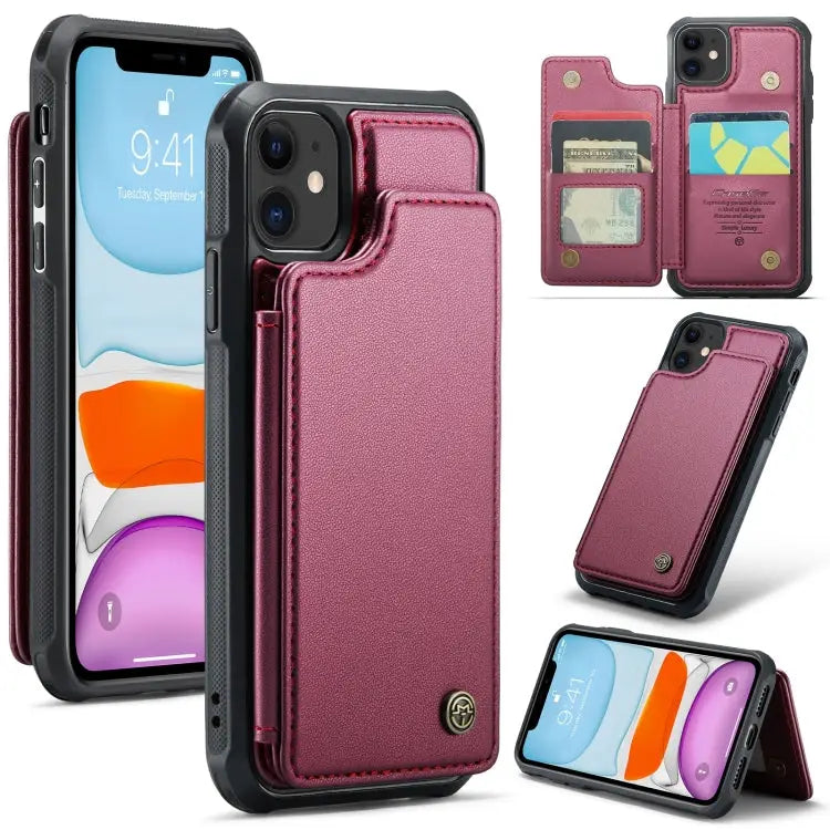 CaseMe C22 Card Slots Holder RFID Anti-theft Phone Case For iPhone 12 / 12 Pro For iPhone 12 Pro Max For iPhone 11 Pro