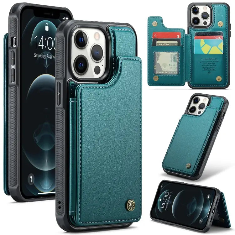 CaseMe C22 Card Slots Holder RFID Anti-theft Phone Case For iPhone 12 / 12 Pro For iPhone 12 Pro Max For iPhone 11 Pro