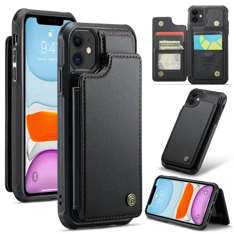 CaseMe C22 Card Slots Holder RFID Anti-theft Phone Case For iPhone 12 / 12 Pro For iPhone 12 Pro Max For iPhone 11 Pro