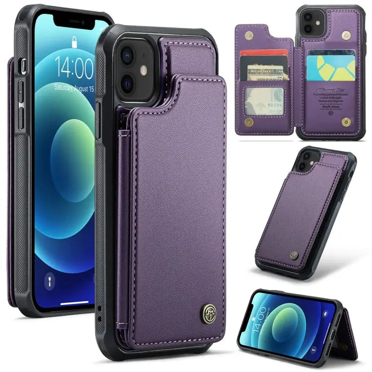 CaseMe C22 Card Slots Holder RFID Anti-theft Phone Case For iPhone 12 / 12 Pro For iPhone 12 Pro Max For iPhone 11 Pro