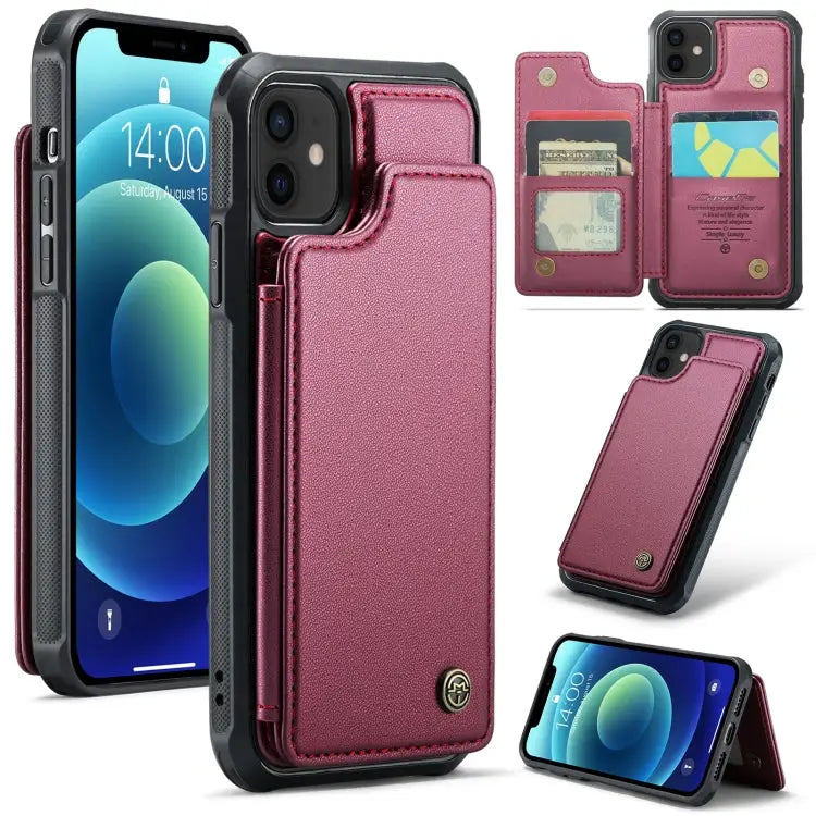 CaseMe C22 Card Slots Holder RFID Anti-theft Phone Case For iPhone 12 / 12 Pro For iPhone 12 Pro Max For iPhone 11 Pro
