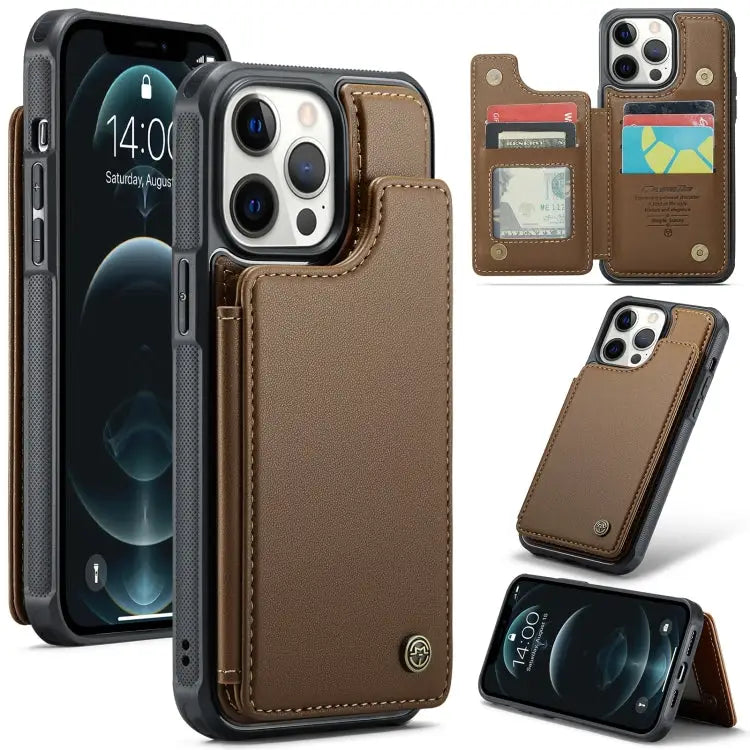 CaseMe C22 Card Slots Holder RFID Anti-theft Phone Case For iPhone 12 / 12 Pro For iPhone 12 Pro Max For iPhone 11 Pro