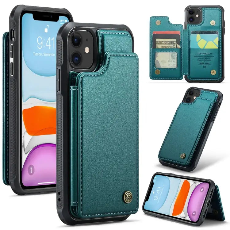 CaseMe C22 Card Slots Holder RFID Anti-theft Phone Case For iPhone 12 / 12 Pro For iPhone 12 Pro Max For iPhone 11 Pro