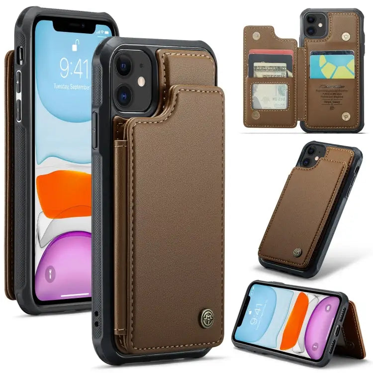 CaseMe C22 Card Slots Holder RFID Anti-theft Phone Case For iPhone 12 / 12 Pro For iPhone 12 Pro Max For iPhone 11 Pro