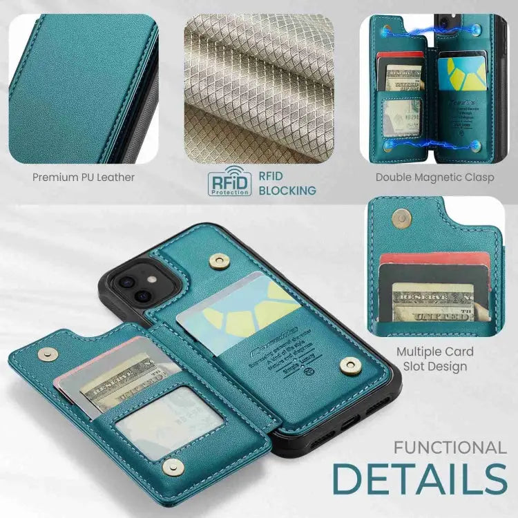 CaseMe C22 Card Slots Holder RFID Anti-theft Phone Case For iPhone 12 / 12 Pro For iPhone 12 Pro Max For iPhone 11 Pro