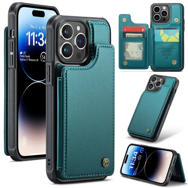 CaseMe C22 Card Slots Holder RFID Anti-theft Phone Case For iPhone 14 Plus For iPhone 14 For iPhone 14 Pro For iPhone