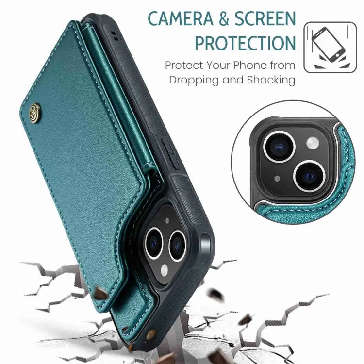 CaseMe C22 Card Slots Holder RFID Anti-theft Phone Case For iPhone 14 Plus For iPhone 14 For iPhone 14 Pro For iPhone